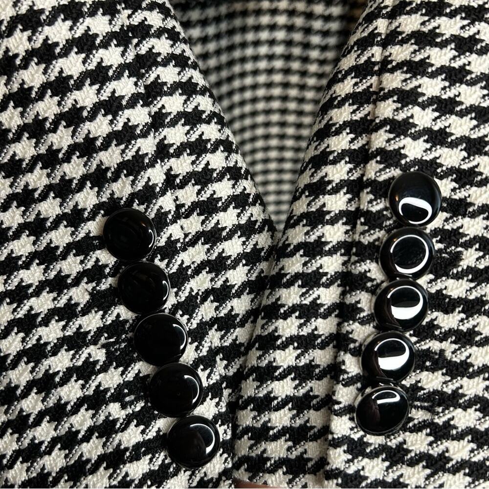 VERONICA BEARD Hutchinson Houndstooth Oversized Belted Dickey Blazer - Picture 7 of 8